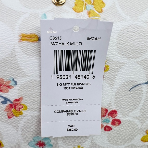 Coach Rowan Satchel In Signature Canvas With Mystical Floral Print - Picture 11 of 12